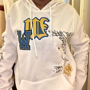 Rue 21 White Graphic Tiger Hoodie